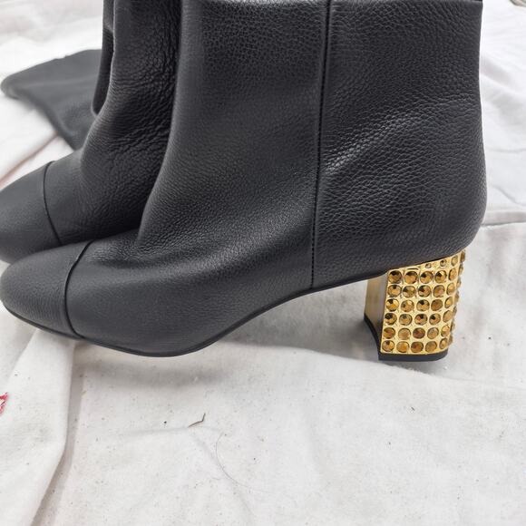 NEW Kurt Geiger Mayfair 55 black leather Over the Knee Heel Boots SZ 38.5 US 8 - Picture 4 of 8